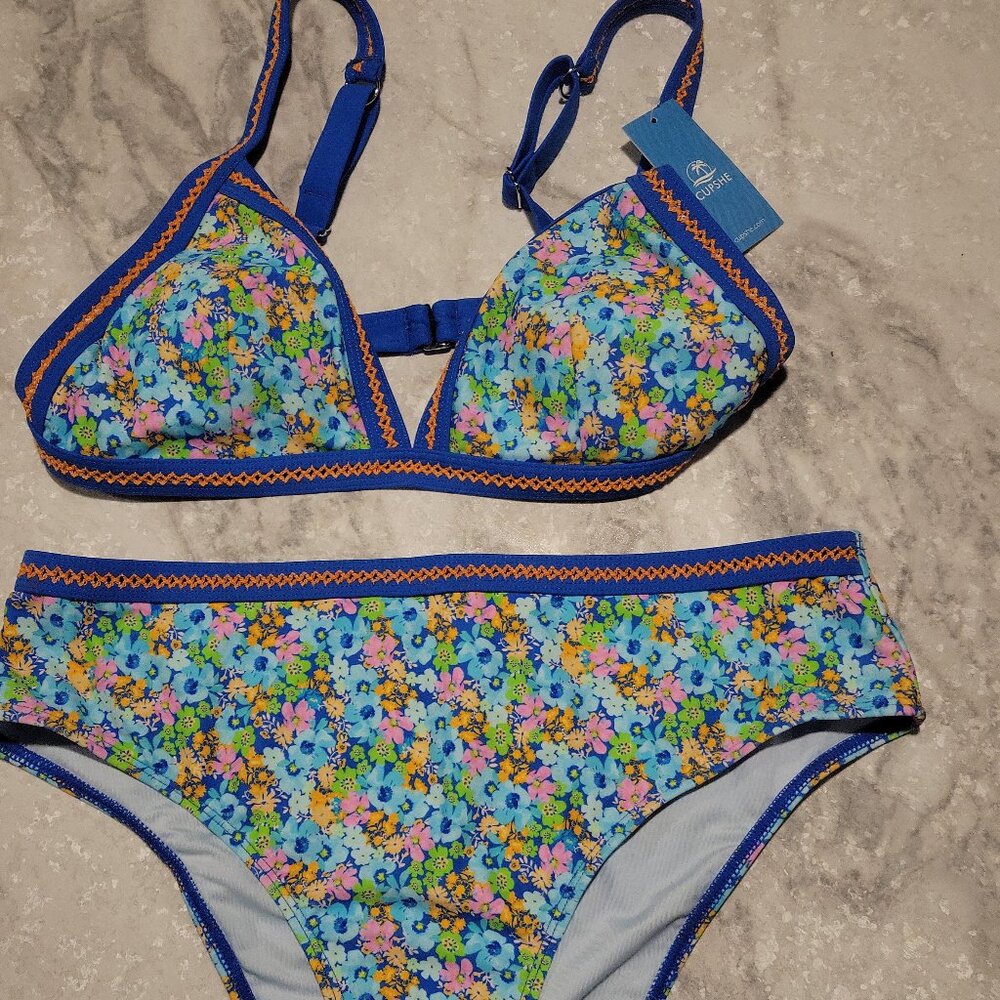 Cupshe Floral Bikini Set | Size Large | NWT